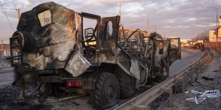 Войска РФ сожгли свой грузовик вместе с личным составом в Запорожской области