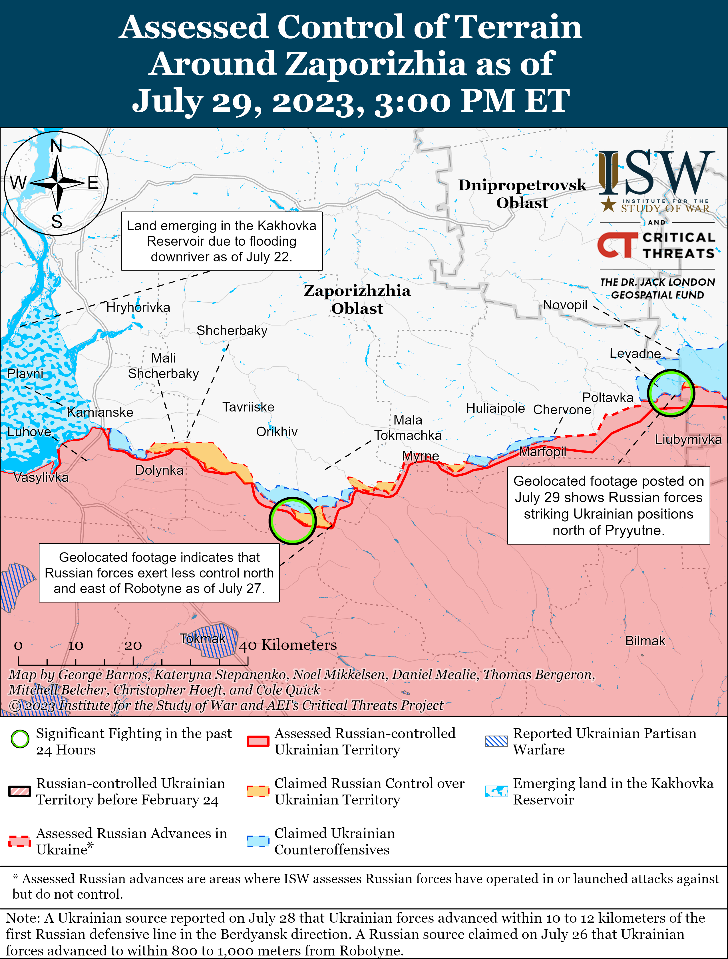 ЗСУ атакують Кліщіївку та просуваються в Запорізькій області: карти боїв ISW