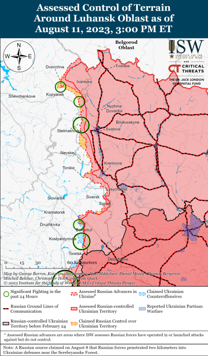 Карта бойових дій в Україні 12 серпня фото 2 1