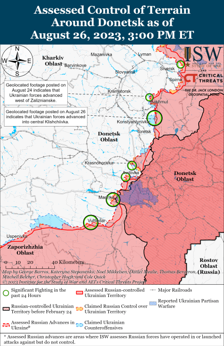 Карта бойових дій на 28 серпня -