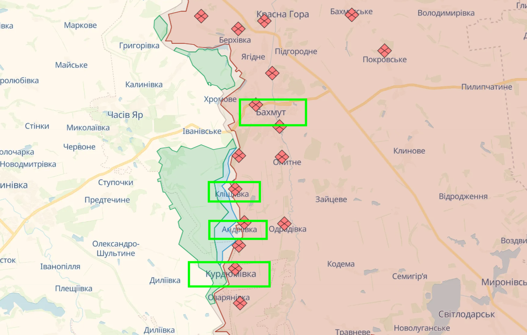 Заступниця міністра оборони наголосила, що поблизу населених пунктів Кліщіївка, 