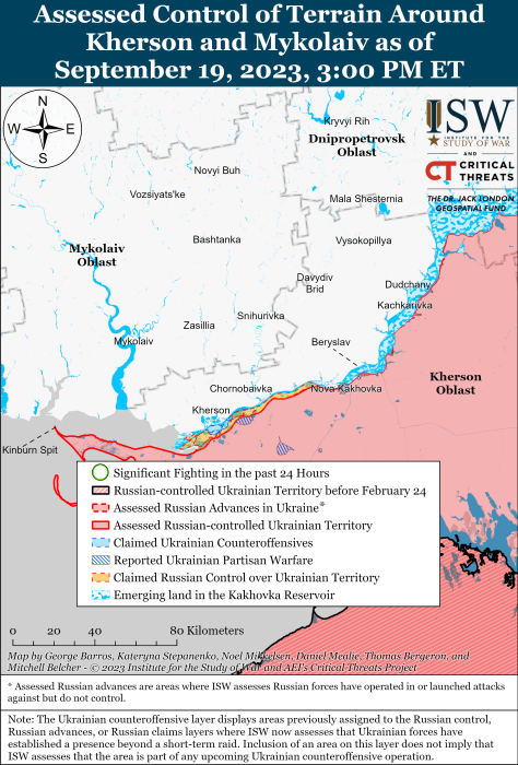 Мапа бойових дій в Україні 20 вересня -