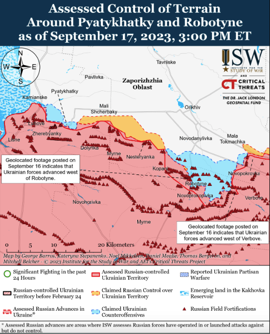 Мапа бойових дій в Україні 18 вересня -