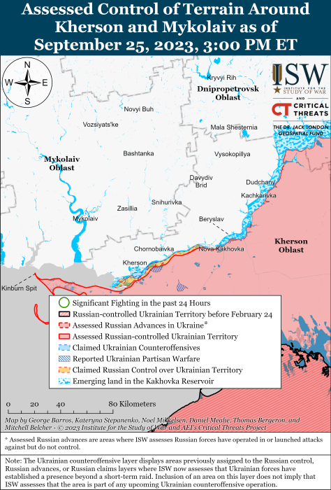 Мапа бойових дій в Україні 26 вересня -