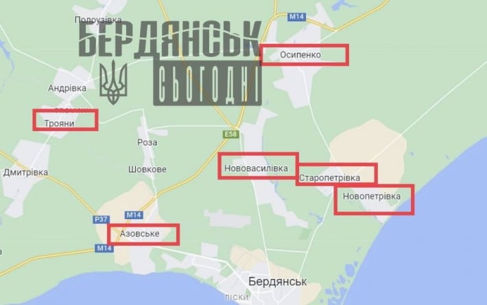В селах рядом с Бердянском расселились российские военные