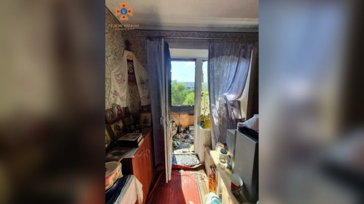 В Запорожье загорелась квартира в многоэтажке