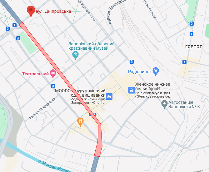 Перекрито дорогу тут