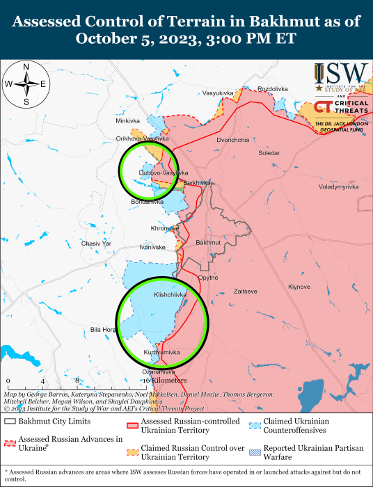 Карта бойових дій в Україні 6 жовтня -