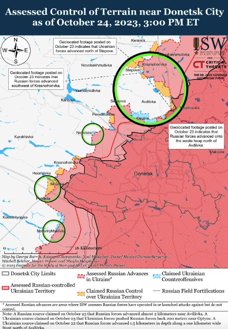 Мапа бойових дій в Україні 25 жовтня -
