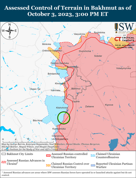 Карта бойових дій в Україні 4 жовтня -