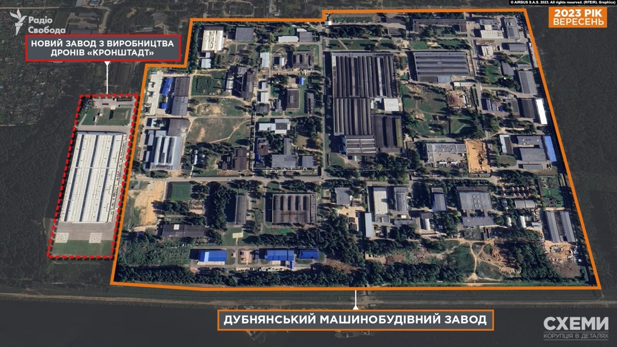 Россия в этом году построила на территории завода новый крупный ангар.  1