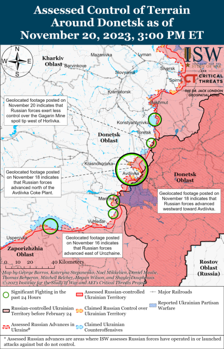 Карта бойових дій в Україні на 21 листопада фото 4 3