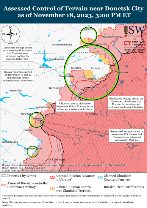 Карта бойових дій в Україні на 19 листопада фото 3 2