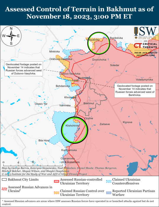 Карта бойових дій в Україні на 19 листопада фото 2 1
