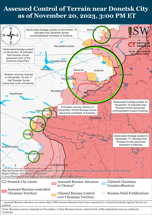 Карта бойових дій в Україні на 21 листопада фото 3 2