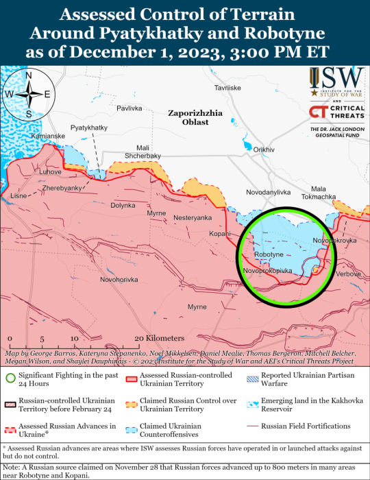 Карта бойових дій в Україні 2 грудня.