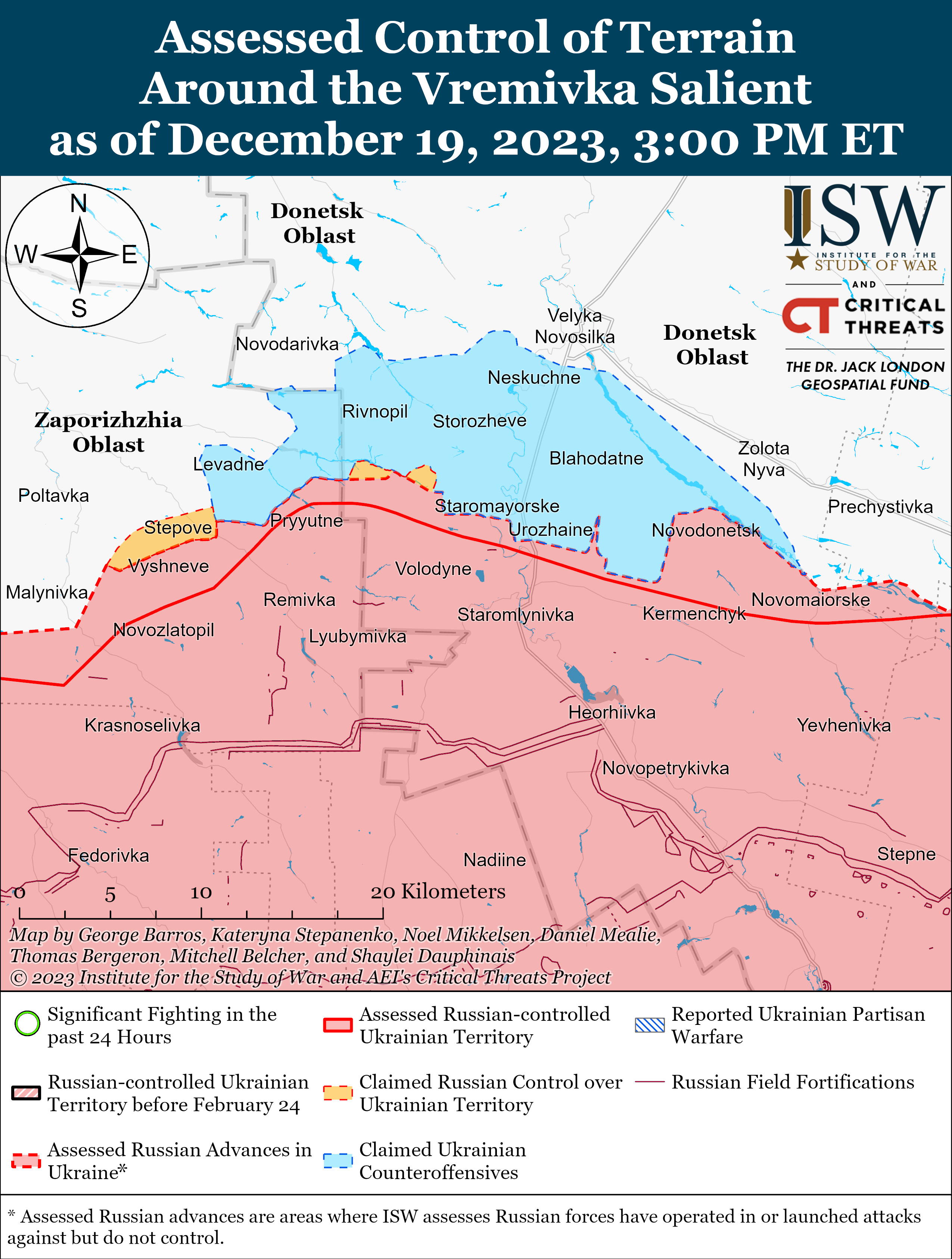 Українські війська відбили атаки російських підрозділів поблизу Авдіївки: карти ISW
