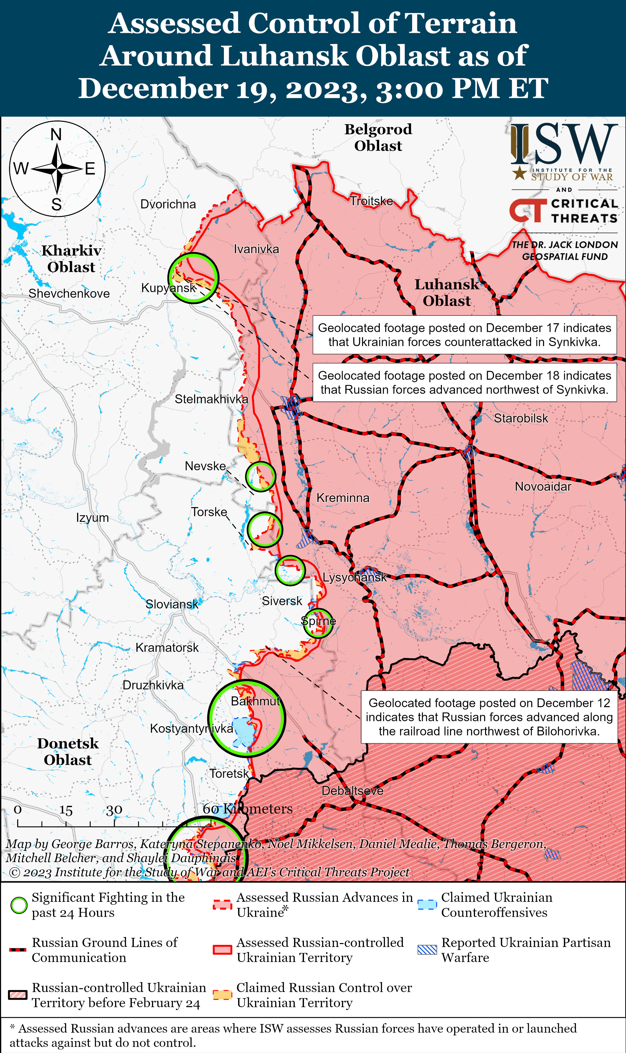 Українські війська відбили атаки російських підрозділів поблизу Авдіївки: карти ISW