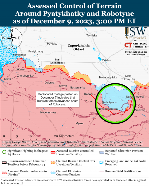 ВСУ контратаковали и продвинулись на западе Запорожской области: карты боев ISW