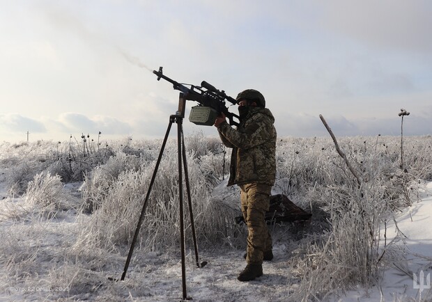 Карта бойових дій в Україні 1 січня. 