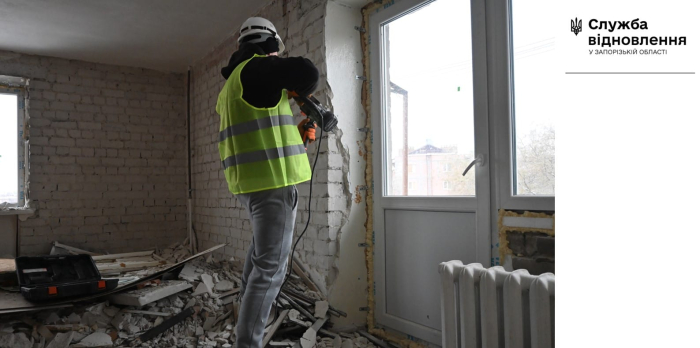 У Запоріжжі почали відбудову ще трьох багатоповерхівок зруйнованих російськими ракетами -
