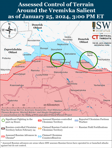 ВСУ продвинулись в Донецкой и Запорожской областях: карты боев ISW