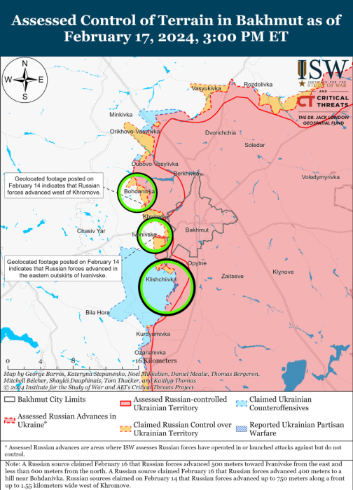 Карта бойових дій в Україні 18 лютого -