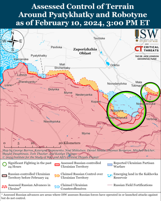 Карта бойових дій в Україні 11 лютого.