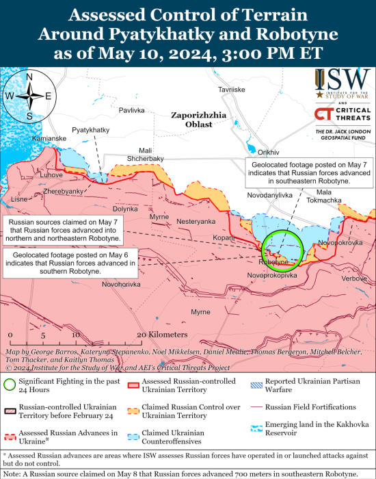 Карта бойових дій в Україні 11 травня.