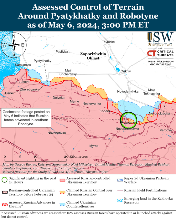 Карта бойових дій в Україні 7 травня.