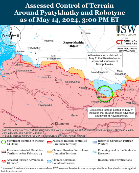 Карта бойових дій в Україні.