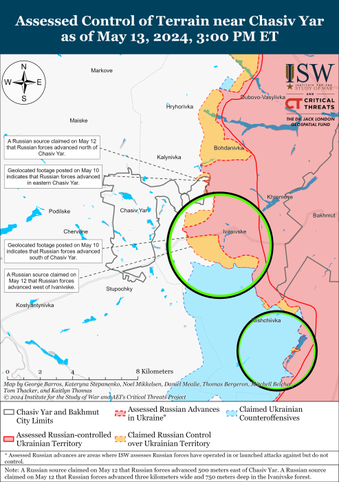 Карта бойових дій в Україні.