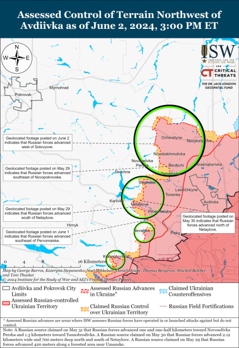Карта бойових дій в Україні.