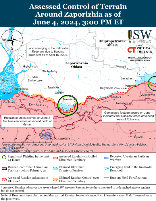 Карта бойових дій в Україні.