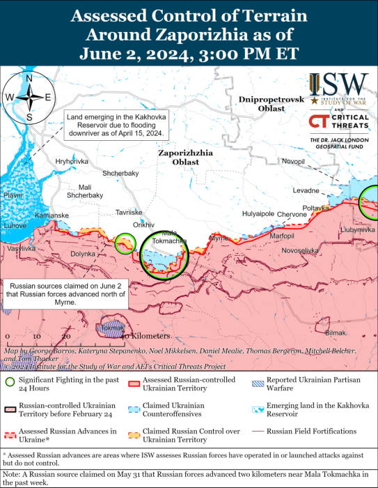 Карта бойових дій в Україні.