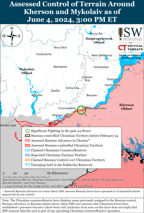Карта бойових дій в Україні.