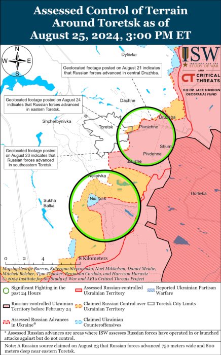 Карта бойових дій.