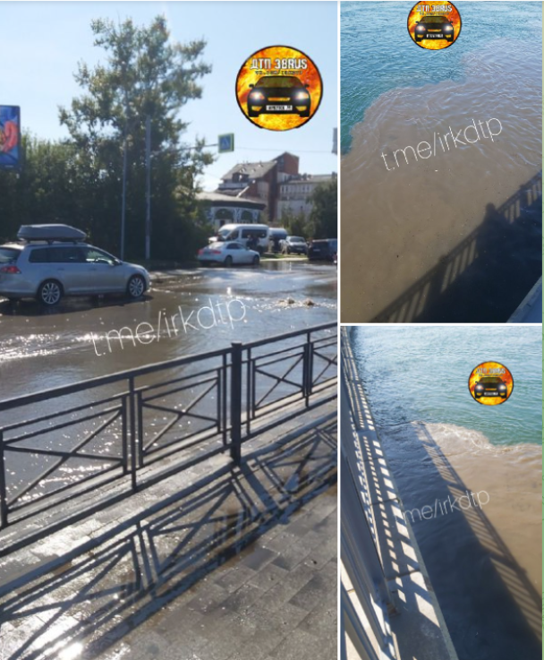 Річка з нечистот затопила міську набережну та потрапила в Ангару. 8