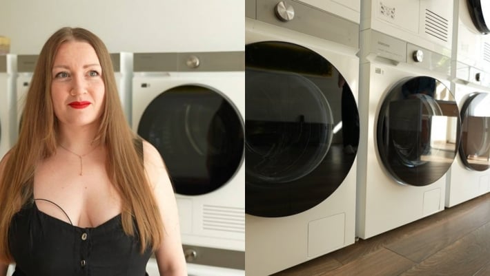 В Запорожье жена военного открыла публичную прачечную