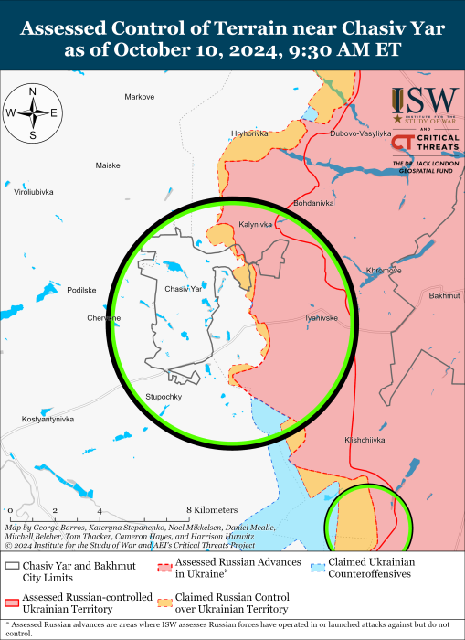 Карта бойових дій в Україні 11 жовтня.