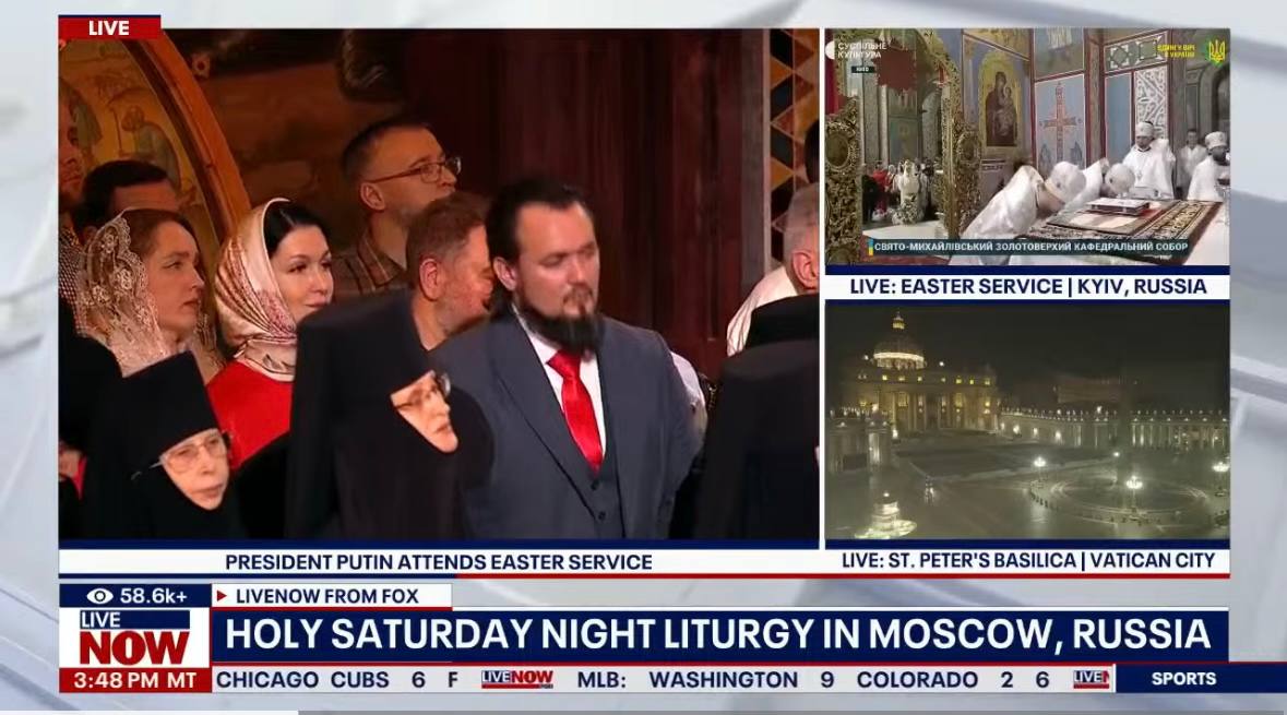 Fox News транслював Великдень з Москви та зробив Київ 