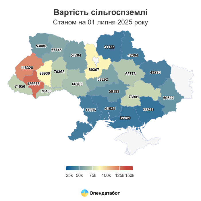 Від 38 000 до 126 000 гривень за гектар: де в Україні найчастіше купують землю фото 3 2