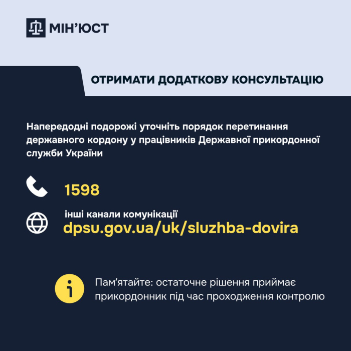 Де уточнювати інформацію про перетин кордону.