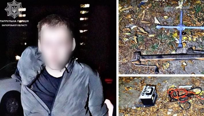 В Запорожье задержан серийный вор: патрульные поймали злоумышленника, который массово грабил автомобили (фото)