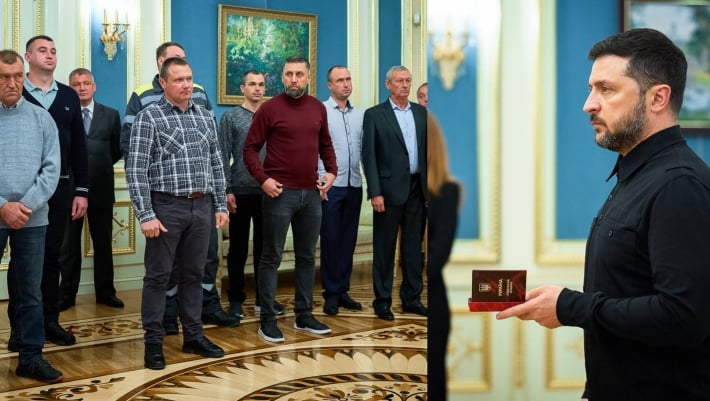 Зеленский наградил запорожских энергетиков за восстановление электричества после обстрелов