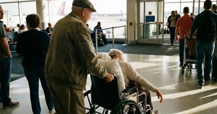 Выдавал за живую: мужчина пытался посадить в самолет тело умершей жены