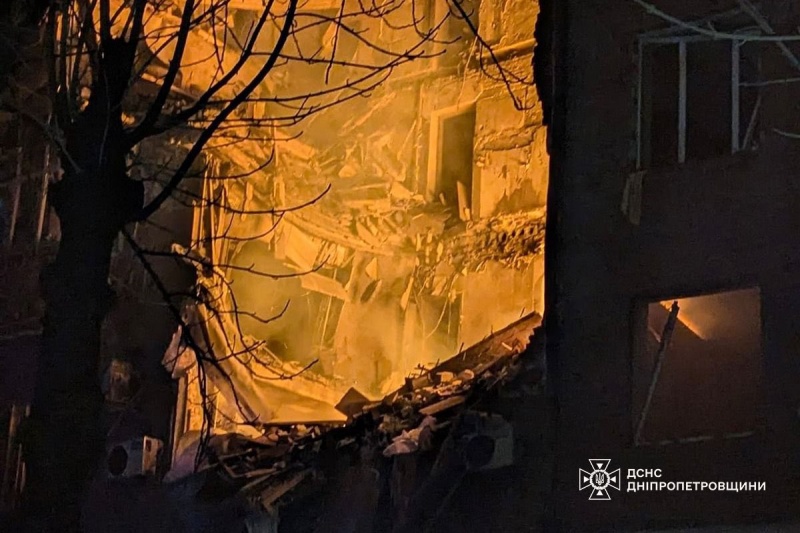 Влучання зафіксовано в секторі житлової забудови.