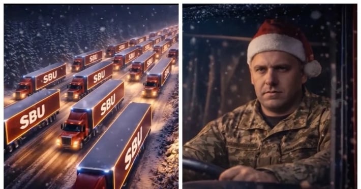 «Праздник приближается»: СБУ заинтриговала новогодним видео с грузовиками и дронами