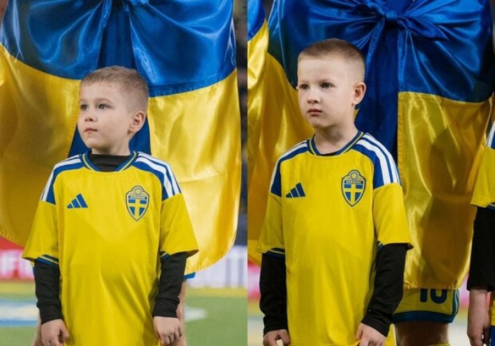 6-летний сын погибшего бойца из Мелитополя вышел на поле со сборной Украины в Валенсии