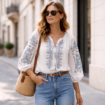 Жінка у сучасній вишиванці